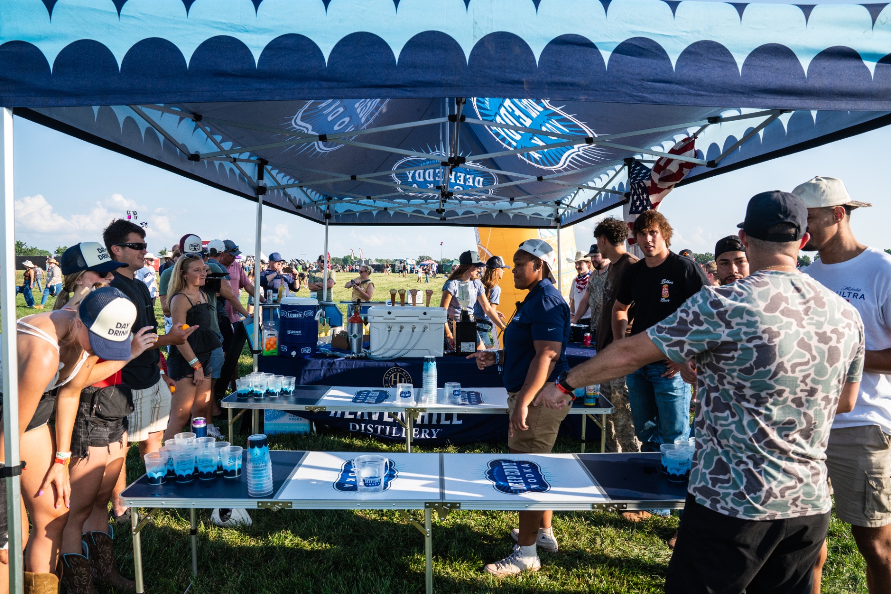 Deep Eddy Vodka pong activation tent at XRoads41