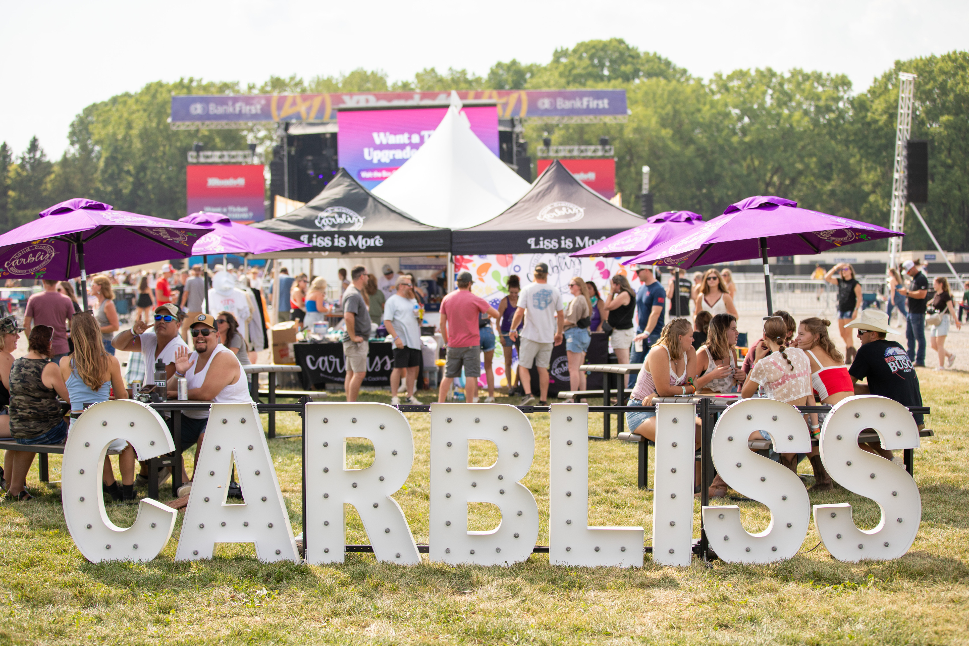 Carbliss marquee letters and branded hospitality area at XRoads41