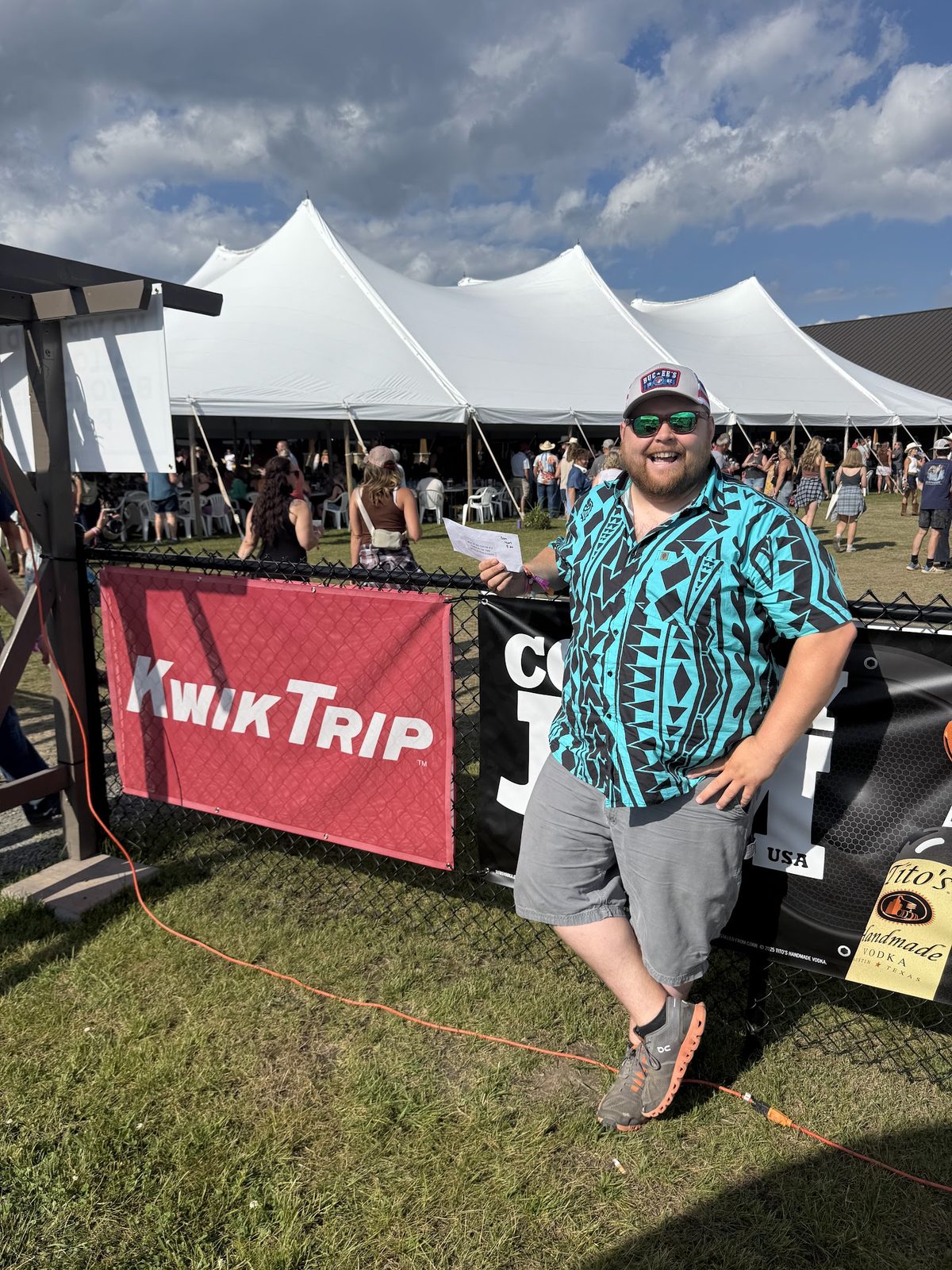 Kwik Trip branded fencing and onsite social presence